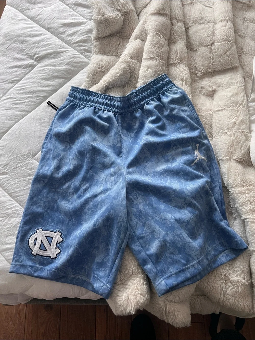 BRAND NEW University Carolina Blue Men's Athletic Shorts with Embroidered Logo